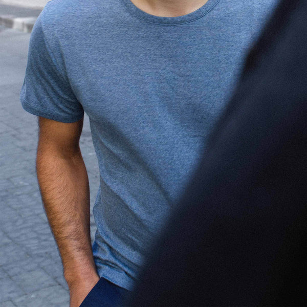 The Antoni Tee in Heather Blue