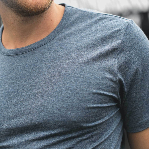 The Antoni Tee in Heather Blue