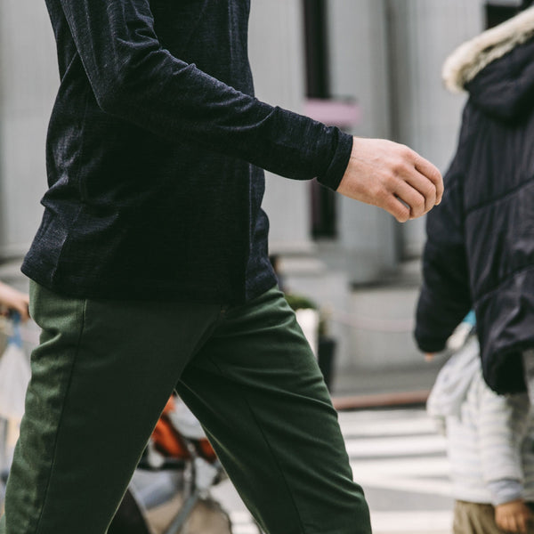 The Zaha Henley in Heather Black