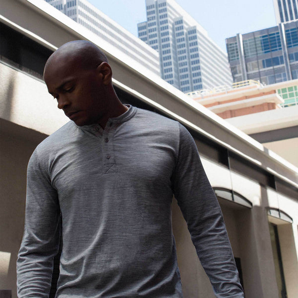 The Zaha Henley in Heather Grey