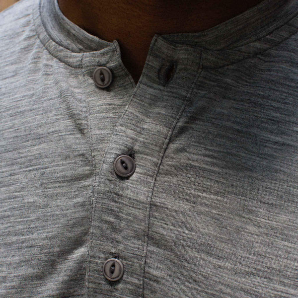 The Zaha Henley in Heather Grey
