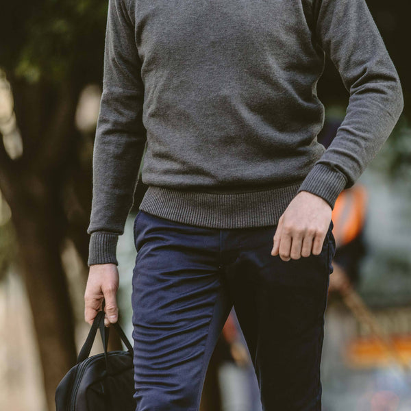 The Oscar Sweater in Charcoal