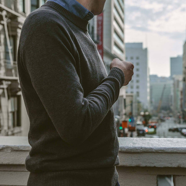 The Oscar Sweater in Charcoal